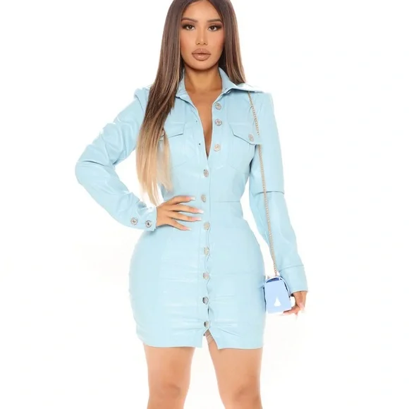 Fashion Nova Dresses Fashion Nova Rosalie Faux Leather Dress